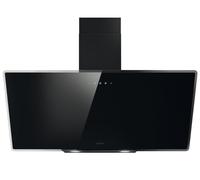 Elica Hotte murale décorative SHIRE BL/A/90 90 cm inclinée aspirante verre noir Touch Control LED