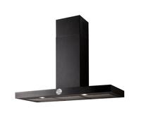 Elica Lol BL/A/90 - Hotte - hotte décorative - largeur : 89.8 cm - profondeur : 45 cm - extraction et recirculation (avec kit de recirculation supplémentaire) - noir gaufré Noir gaufré G