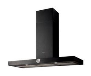Elica Lol BL/A/90 - Hotte - hotte décorative - largeur : 89.8 cm - profondeur : 45 cm - extraction et recirculation (avec kit de recirculation supplémentaire) - noir gaufré Noir gaufré G