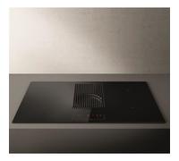 Elica NikolaTesla Prime BL/F/83 - Table de cuisson à induction - 4 plaques de cuisson - Niche - largeur : 80.7 cm - profondeur : 49.2 cm noir avec échappement descendant (recirculation)