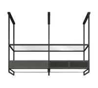 elica OPEN SUITE SUPERIOR BL MAT/F/160 - PRF0166771A Hotte Murale | Classe énergétique A | Hotte modulaire avec étagères, éclairage LED, finition noir mat