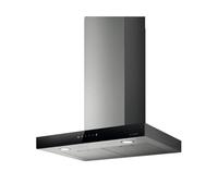 Elica PRF0104625 Monté au mur Noir, Acier inoxydable 581m³/h C hotte - Hottes (581 m³/h, Conduit, B, E, B, 69 dB)