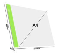 Elice A4 Tablette Lumineuse LED pour Peinture au Diamant,Tableau Lumineux Alimenté par USB Tablette Graphique Numérique pour Tablette à Dessin Art Tableau de Peinture - Type Green