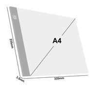 Elice A4 Tablette Lumineuse LED pour Peinture au Diamant,Tableau Lumineux Alimenté par USB Tablette Graphique Numérique pour Tablette à Dessin Art Tableau de Peinture - Type 3-level Dimming Gray #B