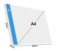 Elice A4 Tablette Lumineuse LED pour Peinture au Diamant,Tableau Lumineux Alimenté par USB Tablette Graphique Numérique pour Tablette à Dessin Art Tableau de Peinture - Type 3-level Dimming Blue #B