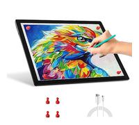 Elice Table lumineuse A4 sans fil à piles magnétique avec 5 niveaux de luminosité pour le dessin, tableau lumineux à LED rechargeable pour peinture au diamant, dessin