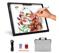 elice Tableau Lumineux A4 sans Fil à Piles Lightbox 6 Niveau de luminosité Tableau Lumineux traçant Le Tableau de Copie LED Rechargeable pour la Peinture au Diamant Croquis