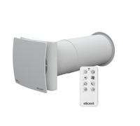 ELICENT | Rec Duo 150 Plus RC, ø150 mm, unité de ventilation VMC décentralisée avec récupération de chaleur, minuterie et humididostat réglables, télécommande incluse, fabriquée en Italie