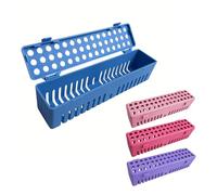 ELICTECH Boîte de stérilisation dentaire pour autoclave - Plateau de stérilisation - Plateau de stérilisation - Plateau en plastique (version améliorée, 4 couleurs)
