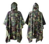 ElifeAcc Poncho à Capuchon Cape de Pluie Multifonctions Imperméable imperméable, Tapis de Protection pour Tente, bâche Pare-Soleil, idéal pour Les activités de Plein air Upgrade-Camouflage2