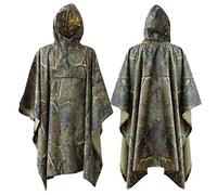 ElifeAcc Poncho à capuchon cape de pluie multifonctions Imperméable imperméable, tapis de protection pour tente, bâche pare-soleil, idéal pour les activités de plein air Upgrade-Camouflage1