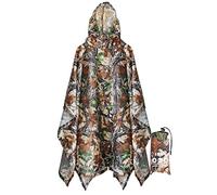 ElifeAcc Poncho à capuchon cape de pluie multifonctions Imperméable imperméable, tapis de protection pour tente, bâche pare-soleil, idéal pour les activités de plein air