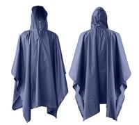 ElifeAcc Poncho imperméable multifonction pour adulte imperméable pour activités de plein air, bleu marine, Taille unique