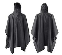 ElifeAcc Poncho imperméable multifonction pour adulte imperméable pour activités de plein air, Noir , Taille unique