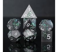 Elifel Dés Métal DND Lot de 7 D4 D6 D8 D10 D12 D20 D% Polyédrique Métalliques D&D Dice, Jeu de Dés Donjons et Dragons Pathfinder MTG Jeux de rôle