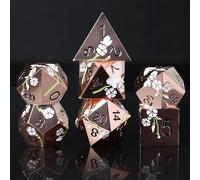 Elifel Dés Métal DND Lot de 7 D4 D6 D8 D10 D12 D20 D% Polyédrique Métalliques D&D Dice, Jeu de Dés Donjons et Dragons Pathfinder MTG Jeux de rôle