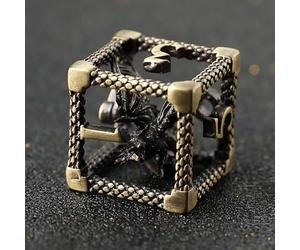 Elifel Lot de 7 Dés Métal DND Jeux De Role Donjons et Dragons Dragon Creux 3D D&D Dice, Jeu de Dés Polyédrique D4 D6 D8 D10 D12 D20 D%