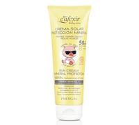 Elifexir Baby Care - Crème Solaire Minérale Enfants - Protection Solaire UVA/UVB/IR-A SPF 50+ - Filtres 100% Minéraux - 99% Ingrédients Naturels - Résistante à l'Eau - Visage, Corps - 100 ml