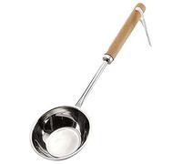 Eliga Louche avec cavité en acier inoxydable et manche en bois