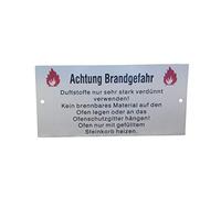Eliga Panneau d'avertissement "Brandgefahr" en aluminium 2 couleurs