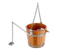 eliga Seau cascade en bois avec chaîne