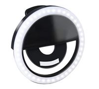 Elight CL1 Portable Travel Smarthone Easy Clip On Fix Lumière LED pour un selfie parfait avec batterie Noir