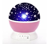 Elight L1 2in1 projecteur de ciel étoilé rotatif et lampe de nuit avec 4 x AAA/câble USB, rose