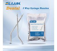 ELIJAH 10/100 pièces en acier inoxydable Air dentaire Triple seringue 3 voies dentaire Air eau Spray seringue buses conseils pour le blanchiment des dents 10pcs Bag