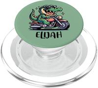 Elijah Funny Alligator Design pour garçon Nom Elijah PopSockets PopGrip pour MagSafe