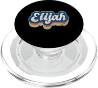 Elijah Prénom Garçon Style Vintage Années 70 80 Personnalisé PopSockets PopGrip pour MagSafe