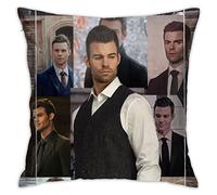 Elijah Throw taie d'oreiller Mikaelson carré taie d'oreiller Housse de Coussin pour canapé canapé Chambre Salon Bureau Maison Voiture décor 18 x 18 Pouces