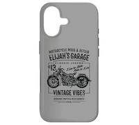 Elijah's Garage Moto Design pour Le nom Elijah Coque pour iPhone 17