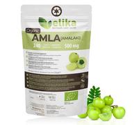 Elikafoods® Amla Bio 240 comprimés de 500 mg. Croissance, soin et renforcement des cheveux. Contient de la vitamine C, des minéraux et des antioxydants. 100% naturel, végétal et sans gluten.