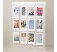 Elil Cadre Polaroid géant pour film Polaroid Fujifilm Instax Film 11,8" x 10,2" Cadre de collage Famille et mariage Cadres photo Double verre acrylique cadre flottant pour fleurs pressées Art