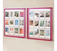 Elil Lot de 2 cadres Polaroid géants pour film Polaroid Fujifilm Instax Film Rose Cadre photo Polaroid 11,8" x 10,2" Cadre de collage Famille et mariage Cadres photo double verre acrylique