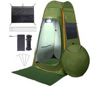Elil Tente de Douche de Camping avec Capteur de Lumière LED - Grande Tente d'Intimité de 1,80 m, Facile à Ouvrir, pour la Plage et Langer - Pop-up Cabin