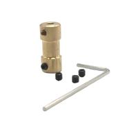 ELILANEY 1 pièce d'accouplement d'arbre de moteur, coupleur en laiton, connecteur de transmission de moteur Arbre réglable(5mm to 6mm)