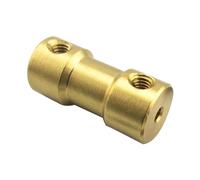 ELILANEY Accouplement d'arbre de moteur Flexible en laiton D9 L20, 1 pièce, 2mm 2.3mm 3mm 3.17mm 4mm 5mm 6mm, coupleur d'alésage, connecteur de Transmission de moteur Arbre réglable(2mm to 2mm)