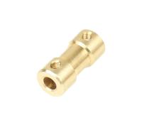ELILANEY Accouplement d'arbre de moteur rigide en laiton, 1 pièce, 2mm 2.3mm 3mm 3.17mm 4mm 5mm 6mm 6.35mm, coupleur de moteur Arbre réglable(3mm to 4mm)