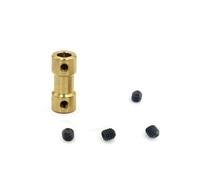 ELILANEY Accouplement d'arbre en laiton, 5 pièces, 2mm 2.3mm 3mm 3.17mm 4mm 5mm 6mm, coupleur de moteur d'alésage, connecteur de Transmission de moteur Arbre réglable(3.17mm x 4mm)