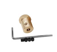 ELILANEY Accouplement Hexagonal rigide en laiton, 1 pièce, 2mm 3mm 3.17mm 4mm 5mm 6mm 7mm 8mm, connecteur d'alésage, coupleur de manchon d'arbre moteur Arbre réglable(3mm)