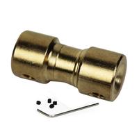 ELILANEY Accouplement rigide en laiton, 9mm de diamètre et 20mm de longueur, coupleur D9L20 CNC, connecteur d'arbre de moteur pas à pas, composant de Transmission, 1 pièce réglable