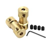 ELILANEY Adaptateur de manchon de connecteur de Joint de Transmission, couplage d'arbre de moteur rigide en laiton 2mm 2.3mm 3mm 3.17mm 4mm 5mm 6mm coupleur d'alésage 1 pièce réglable