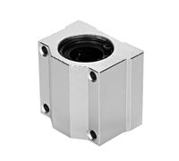 ELILANEY Bloc coulissant à roulement à billes linéaire en aluminium, léger, boîtier d'arbre de Rail de guidage ID de 8mm à 20mm for un fonctionnement fluide Correction support(SCS16UU)