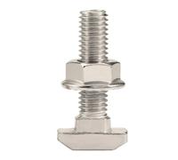 ELILANEY Boulons en T Standard européen avec écrous à bride M5 M6 M8, boulons à marteau en forme de T for profilés en aluminium sur Rail linéaire 10 pièces fixation support(30 series M6x30mm)