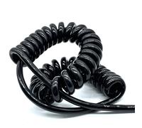 ELILANEY Câble à ressort extensible à 9 conducteurs de 3 mètres, ligne hélicoïdale 24 AWG 26 AWG, fil extensible en cuivre à ressort en polyuréthane Élastique Flexible(26AWG)