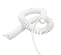 ELILANEY Câble à ressort spiralé blanc à 8 conducteurs 26 AWG, fil télescopique de 0,15 mm², rallonge de ligne étirer souple(Stretch 12 Meters)