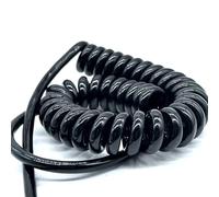 ELILANEY Câble électrique spiralé à ressort à 2 conducteurs 17 AWG, extensible, rétractable, résistant au froid, 1 mm² Élastique Flexible(Straight 7.5 meters)