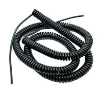 ELILANEY Câble extensible en spirale de 3,7 mètres (12 pieds) à 8 conducteurs, câble extensible noir de 75 cm (2,4 pieds) étirer souple(22AWG)