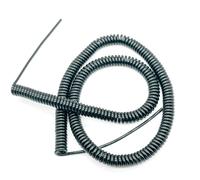 ELILANEY Câble spiralé 24 AWG, 3,75 mètres, cordon hélicoïdal à ressort, 0,2 mm², extensible, connexion, traction, salle d'exposition Élastique Flexible(7 Cores)